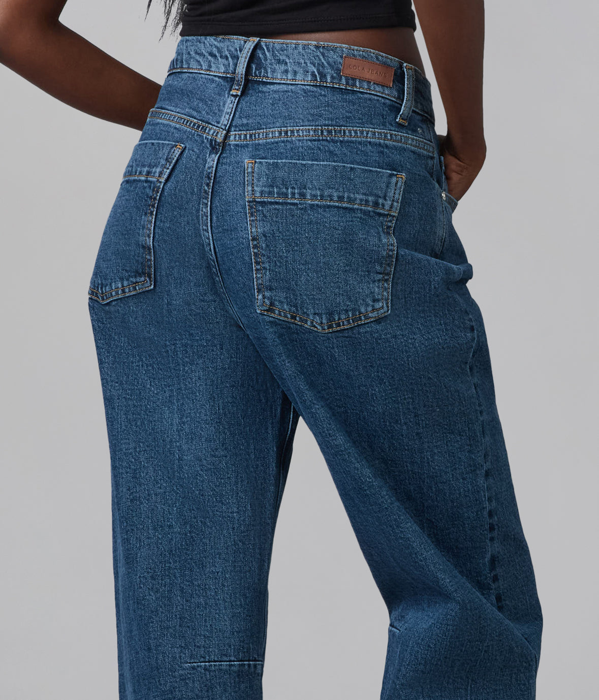 DYLAN-CSB High Rise Barrel Jeans