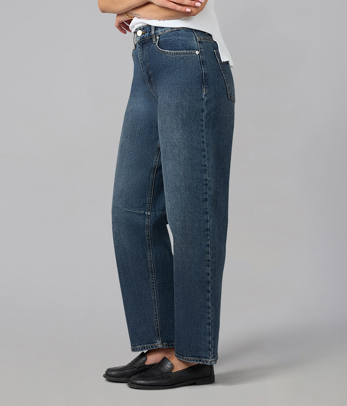 DYLAN-CSB High Rise Barrel Jeans 30" Inseam