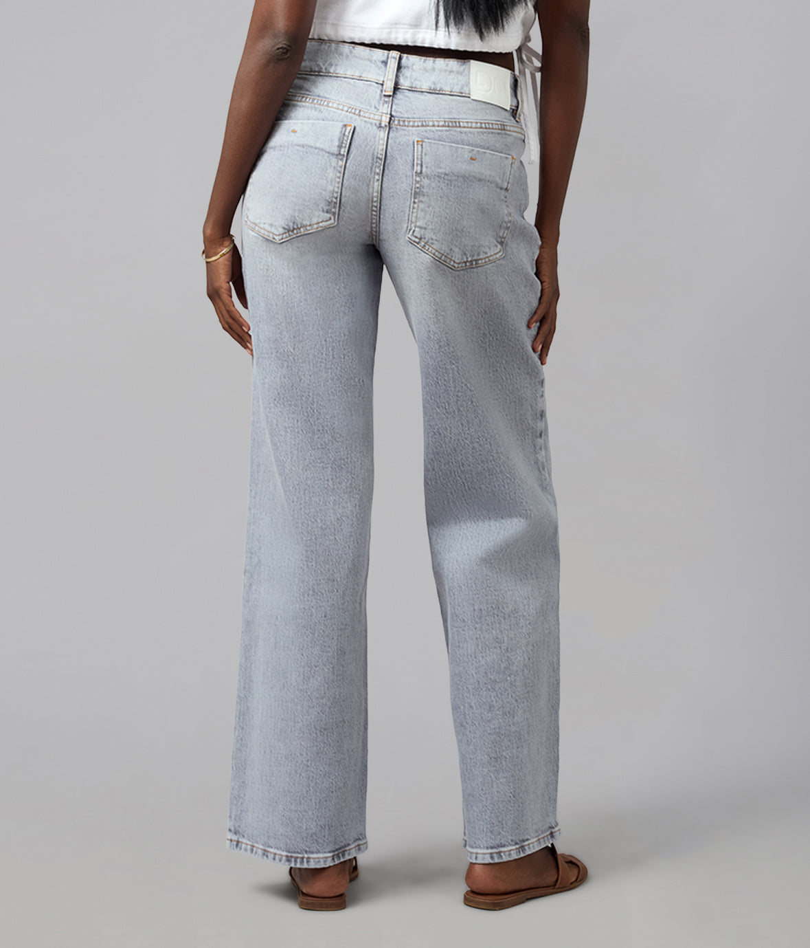 MIRO-MON Mid Rise Comfort Straight Jeans