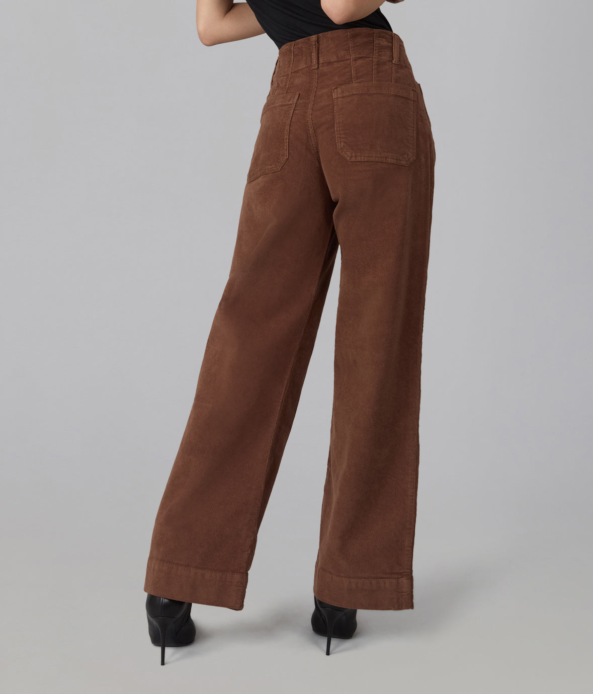 COLETTE-CN High Rise Wide Leg Corduroy Jeans
