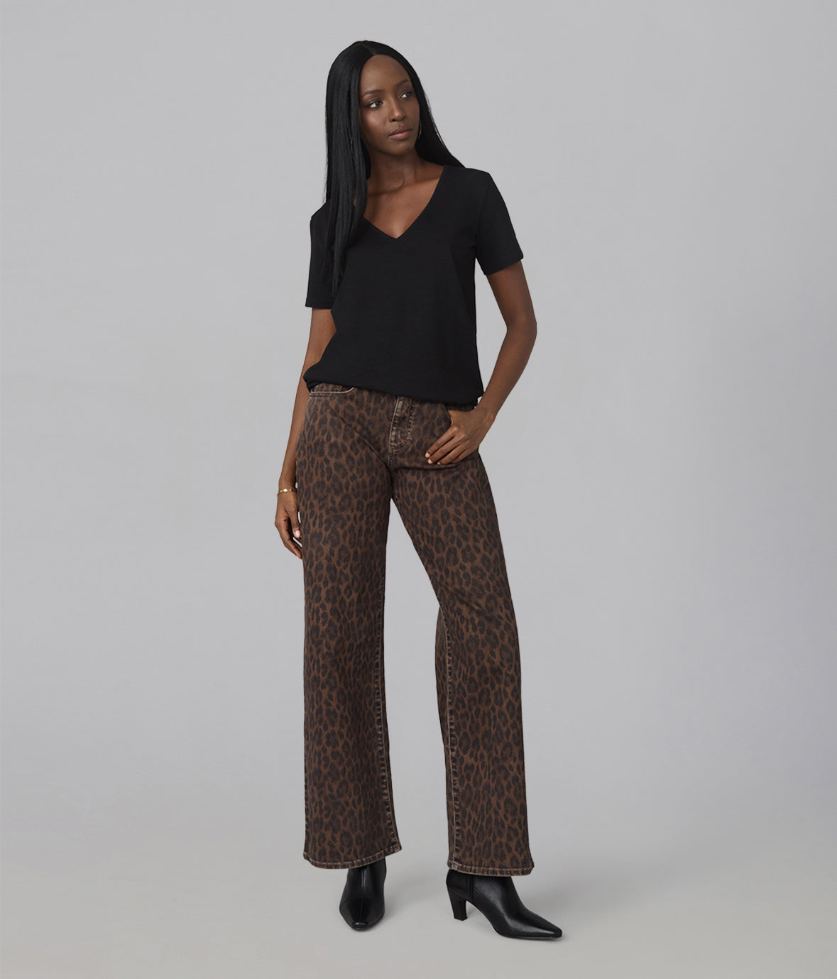COLETTE-RC High Rise Wide Leg Jeans