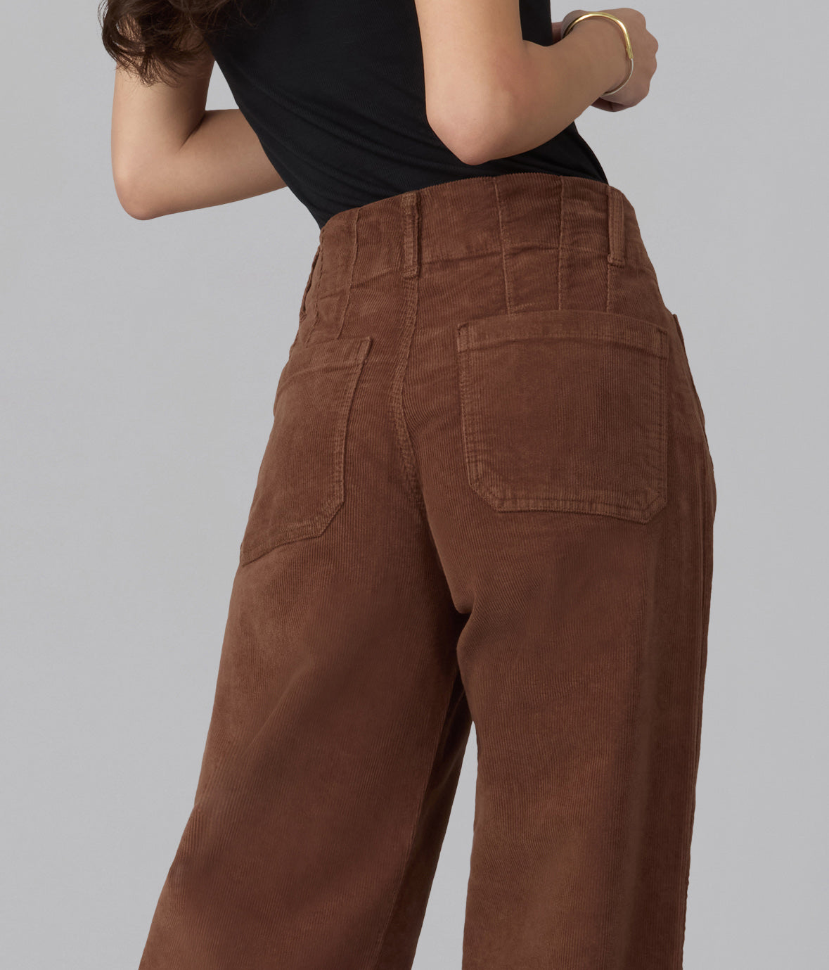 COLETTE-CN High Rise Wide Leg Corduroy Jeans