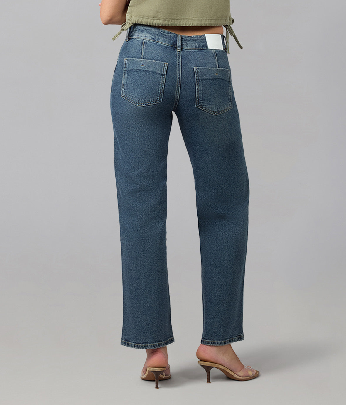 MIRO-FN Mid Rise Comfort Straight Jeans