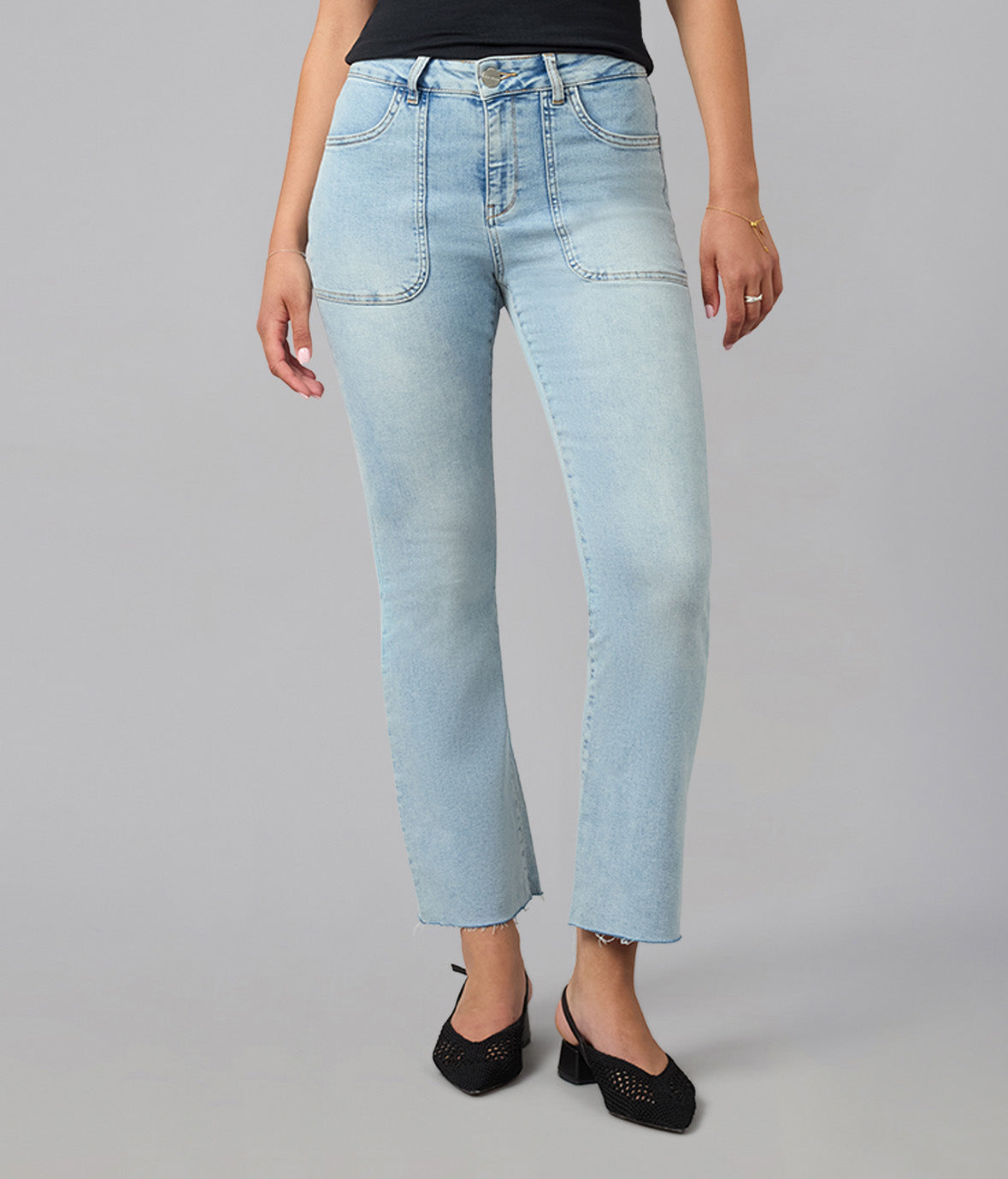 BILLIE-TD High Rise Bootcut Jeans