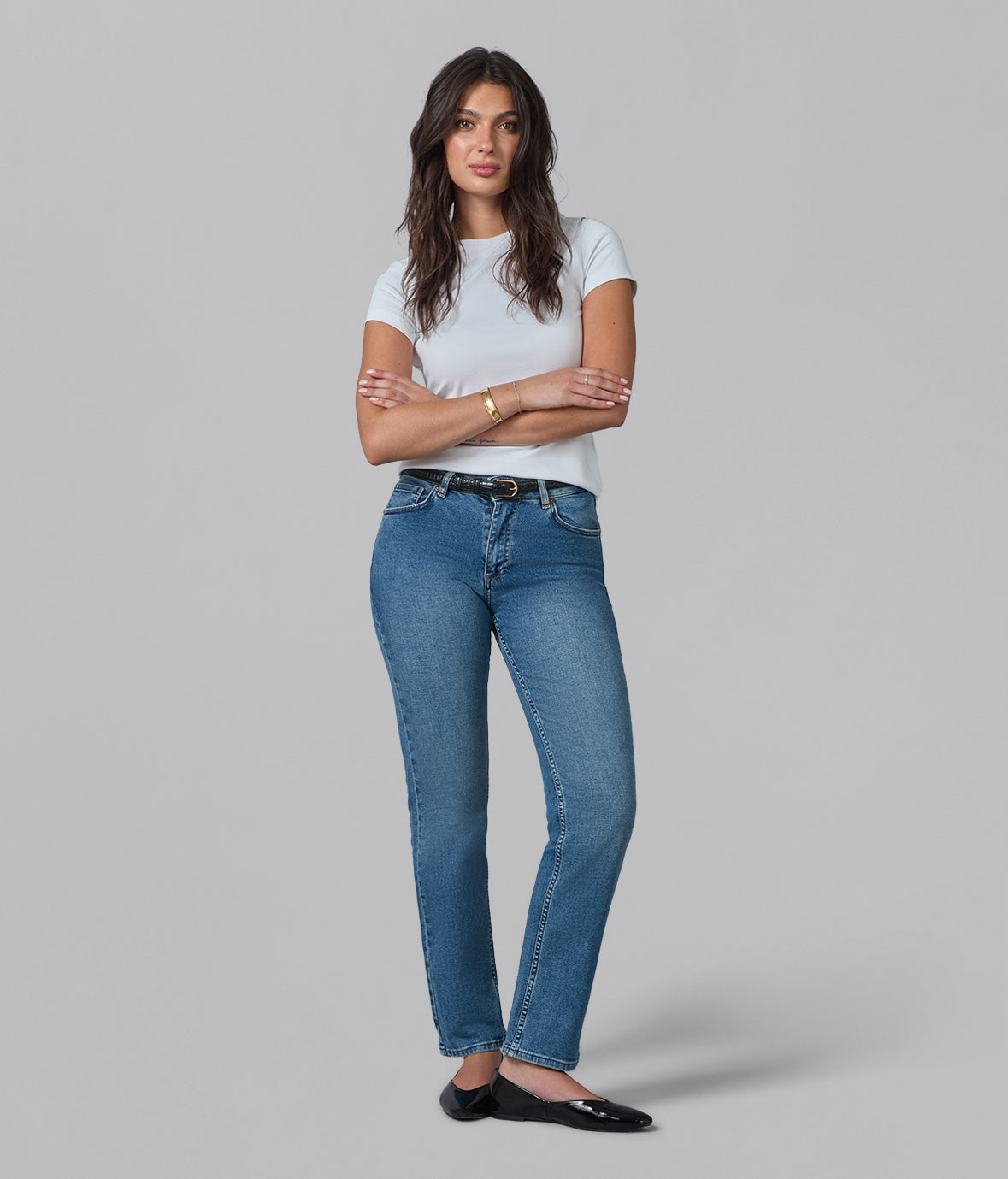 DENVER-DIS2 High Rise Straight Jeans