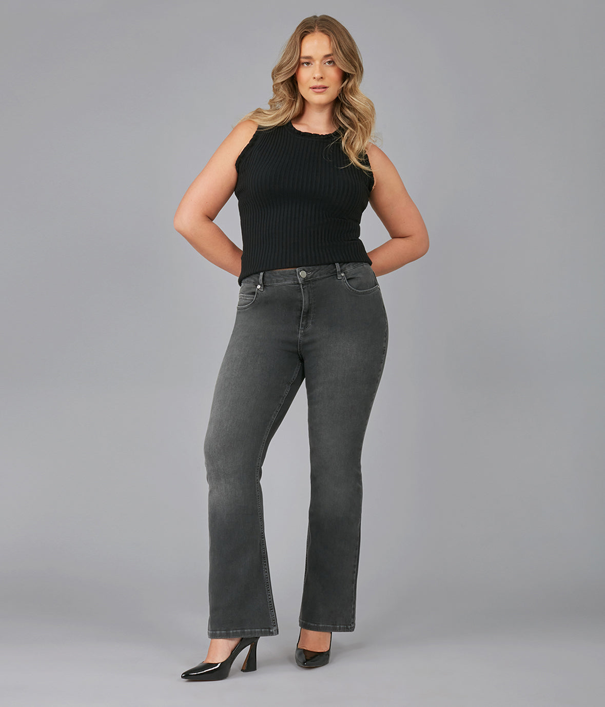 ALICE-GMS High Rise Flare Jeans 32" Inseam