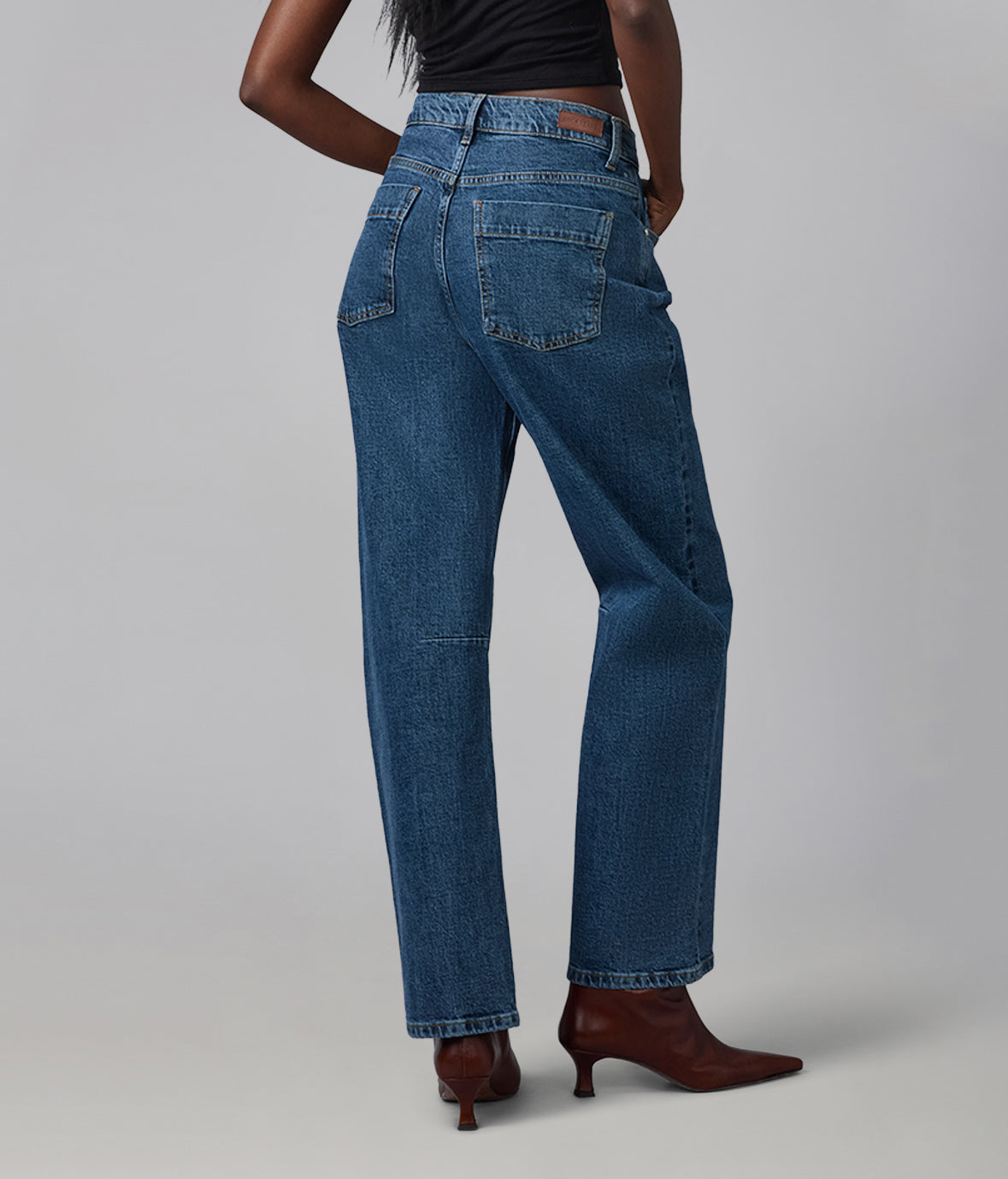 DYLAN-CSB High Rise Barrel Jeans