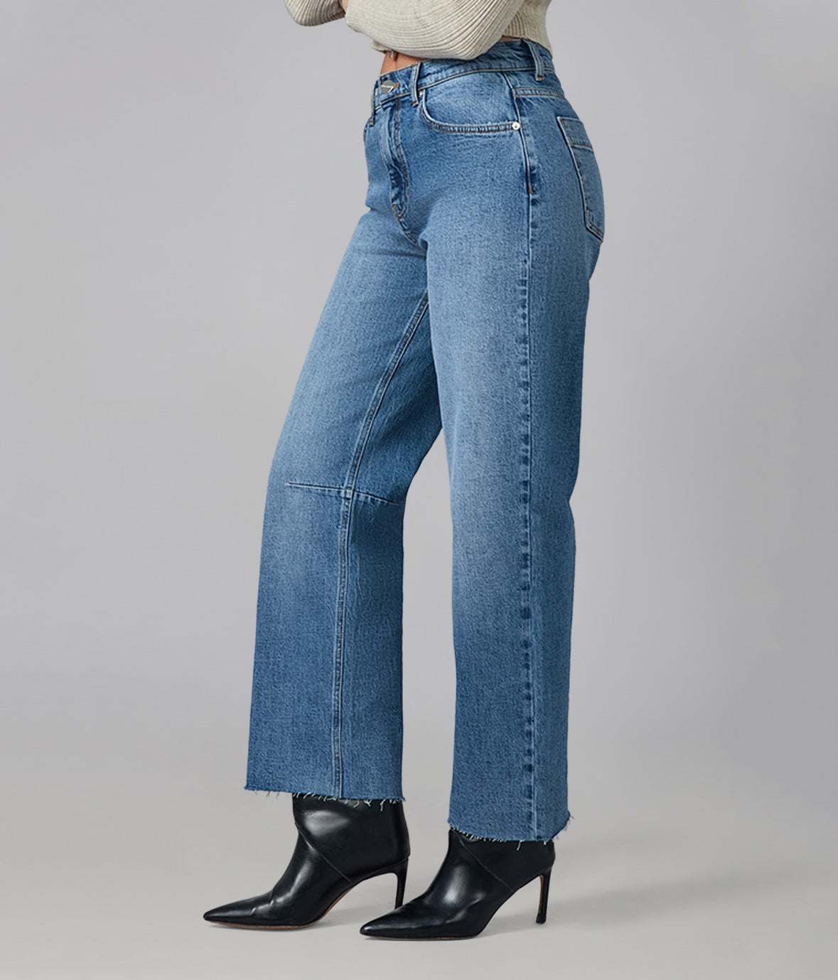 DYLAN-DB High Rise Barrel Jeans