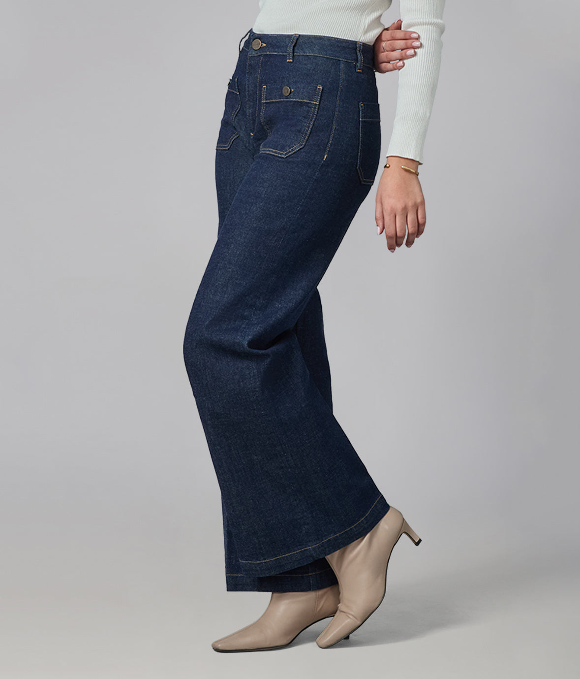 MILAN-DRW Ultra High Rise Wide Leg Jeans