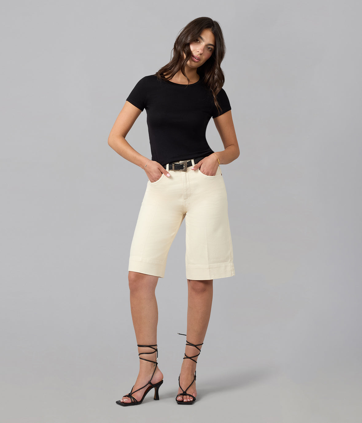 SEVILLE-RAW High Rise Gaucho Shorts