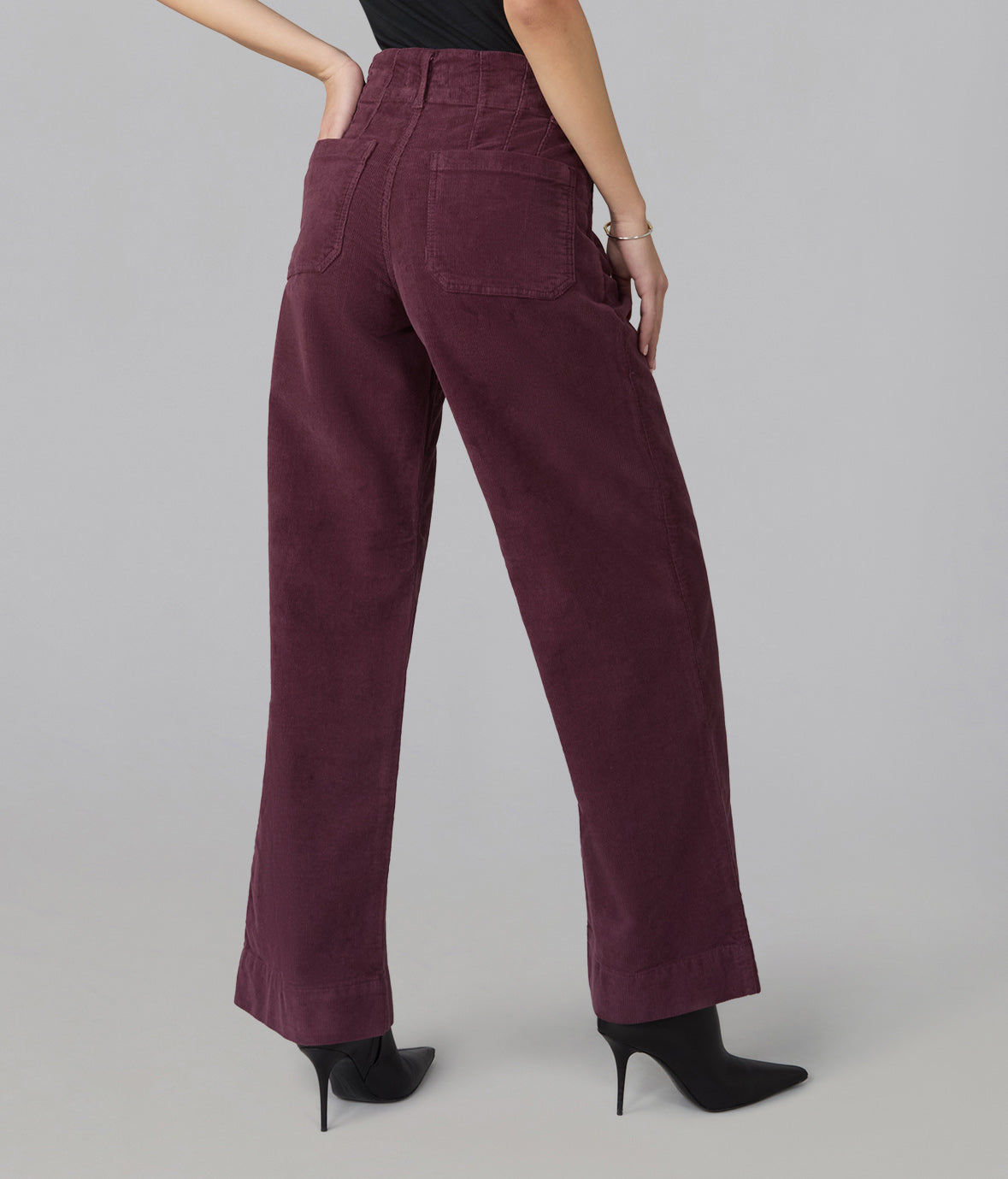 COLETTE-IP High Rise Wide Leg Corduroy Jeans