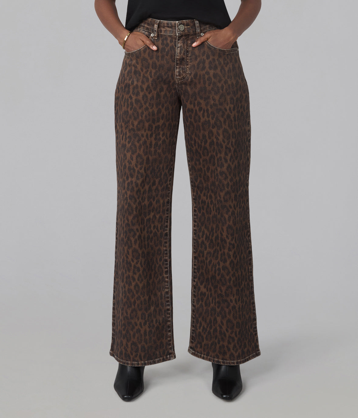 COLETTE-RC High Rise Wide Leg Jeans