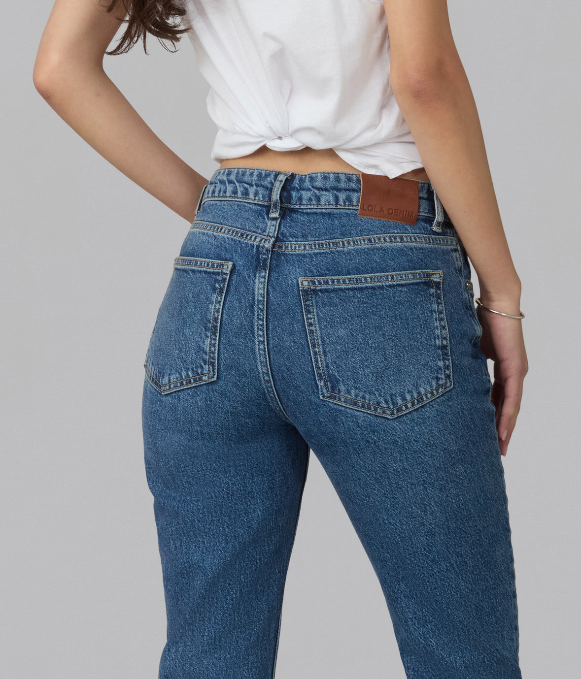 DENVER-HI High Rise Straight Jeans